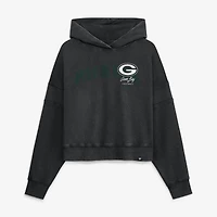Women's Fanatics Black Green Bay Packers Counter Run Pullover Hoodie
