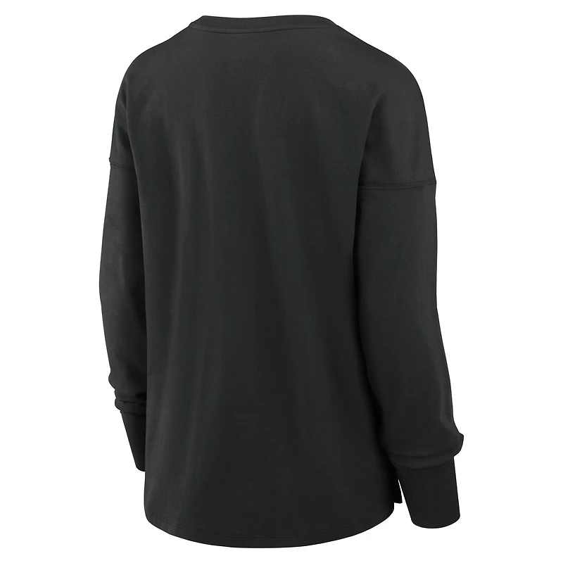 Women's Fanatics Black Green Bay Packers Essential Long Sleeve T-Shirt