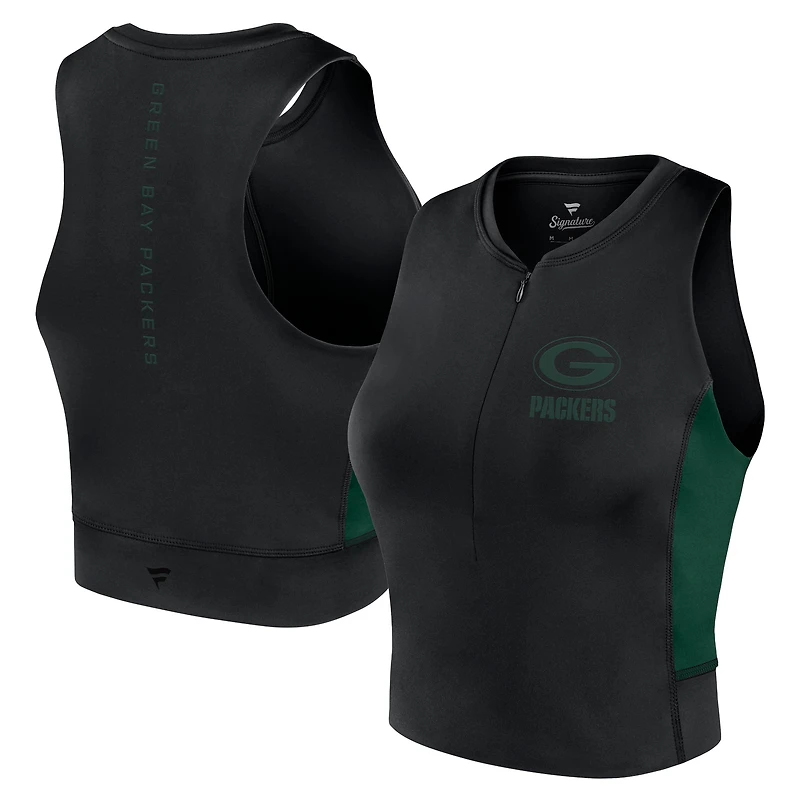 Débardeur de sport ajusté Studio Fanatics pour femmes, noir, Green Bay Packers