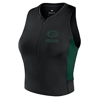 Débardeur de sport ajusté Studio Fanatics pour femmes, noir, Green Bay Packers
