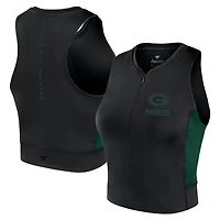 Débardeur de sport ajusté Studio Fanatics pour femmes, noir, Green Bay Packers