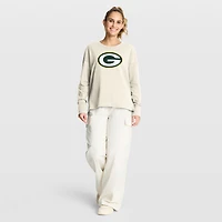 Women's Fanatics Cream Green Bay Packers Dove Legacy Long Sleeve T-Shirt