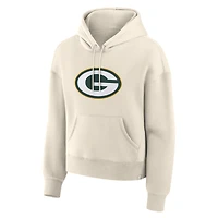 Women's Fanatics Cream Green Bay Packers Dove Legacy Pullover Hoodie
