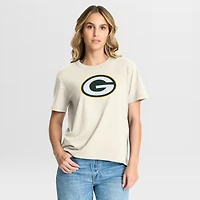 Women's Fanatics Cream Green Bay Packers Dove Legacy T-Shirt