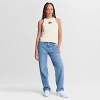 Women's Fanatics Cream Green Bay Packers Star Play Tri-Blend Ribbed Tank Top