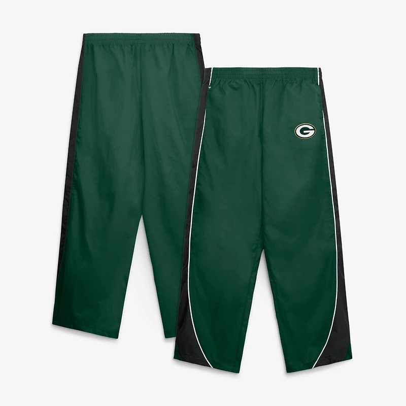 Women's Fanatics Green/Black Green Bay Packers Team First Backwards Lateral Nylon Pants