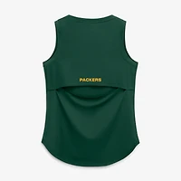 Débardeur de performance Fanatics Green Bay Packers pour femme, dos en maille drapée