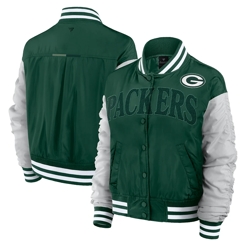 Veste à boutons-pression intégrale Elements Wave de Green Bay Packers Fanatics pour femmes