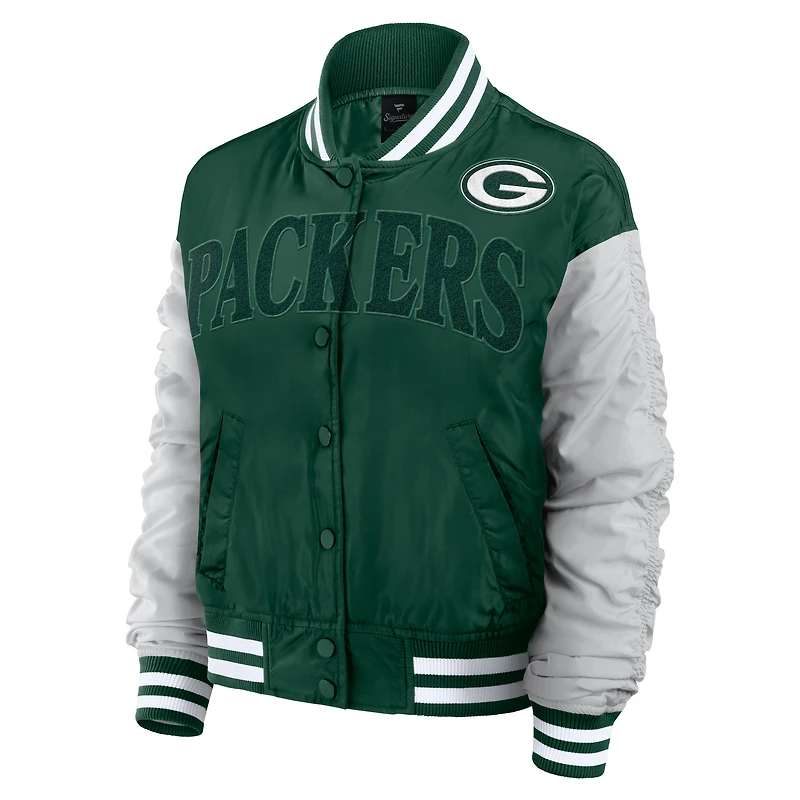 Veste à boutons-pression intégrale Elements Wave de Green Bay Packers Fanatics pour femmes