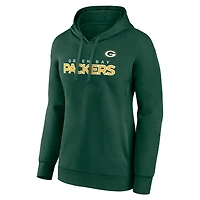 Sweat à capuche emblématique en molleton de coton pour femmes Fanatics Green Bay Packers