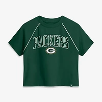 Women's Fanatics Green Bay Packers Offensive Scheme Raglan Tri-Blend Cropped Top