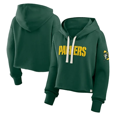 Women's Fanatics Green Bay Packers Oversized Hometown Heritage Cropped Hoodie