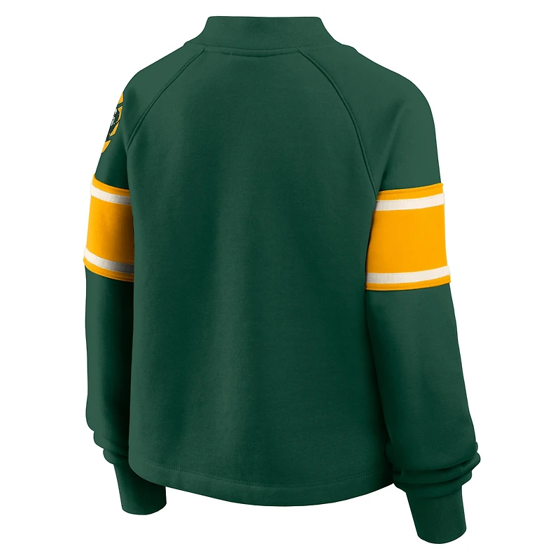 Pull surdimensionné à col montant Fanatics Green Bay Packers pour femme