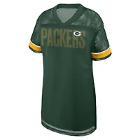 Women's Fanatics Green Bay Packers Oversized Mesh V-Neck Dress