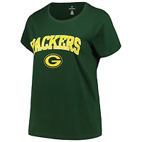 Women's Fanatics Green Bay Packers Plus Arch Over Logo T-Shirt