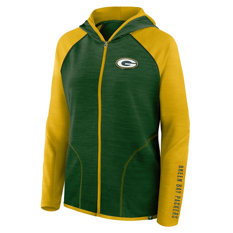 Sweat à capuche zippé taille plus pour femme Fanatics Green Bay Packers