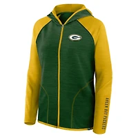 Sweat à capuche zippé taille plus pour femme Fanatics Green Bay Packers