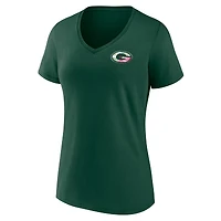 Fanatics Green Bay Packers pour femmes - T-shirt à col en V grande taille la fête des mères #1 Mom
