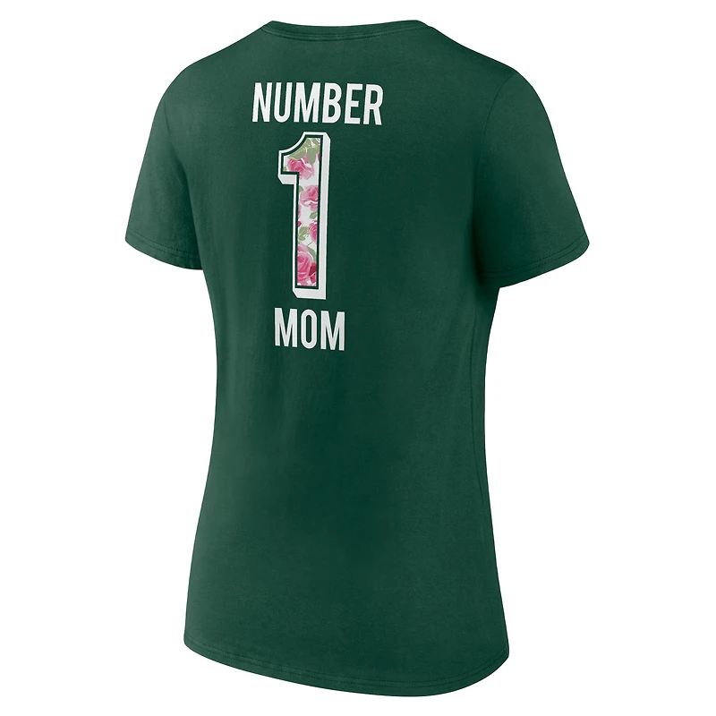 Fanatics Green Bay Packers pour femmes - T-shirt à col en V grande taille la fête des mères #1 Mom