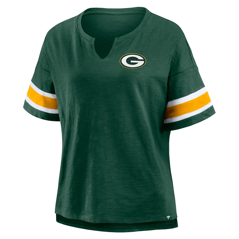 Women's Fanatics Green Bay Packers Redzone Curl Route T-Shirt