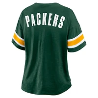 T-shirt Fanatics Green pour femmes des Packers de Bay Redzone Curl Route