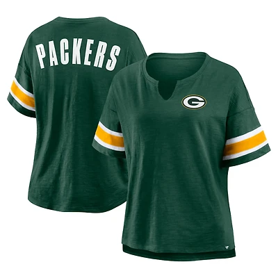 Women's Fanatics Green Bay Packers Redzone Curl Route T-Shirt