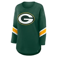 T-shirt à manches 3/4 Redzone des Packers de Green Bay pour femme