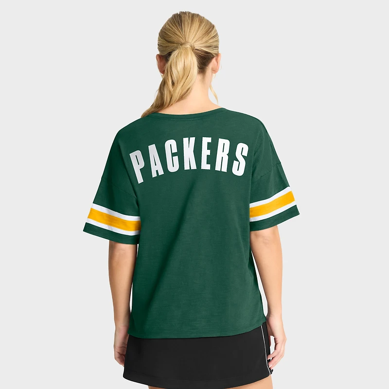 Women's Fanatics Green Bay Packers Redzone Curl Route T-Shirt