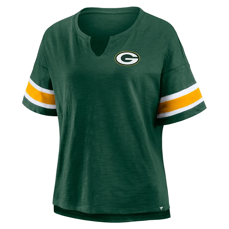 Women's Fanatics Green Bay Packers Redzone Curl Route T-Shirt