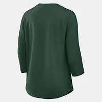 Women's Fanatics  Green Bay Packers Team First Deceptive Juke 3/4-Sleeve V-Neck T-Shirt