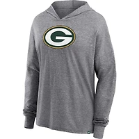 Sweat à capuche confortable pour femmes Fanatics Heather Grey Green Bay Packers