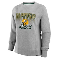 Sweat-shirt en polaire Heather Gray pour femme Fanatics des Packers de Green Bay Hit Hard