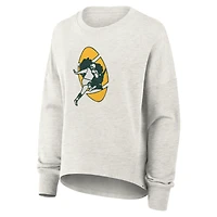 Sweat-shirt surdimensionné Fanatics Heather Grey des Green Bay Packers pour femme