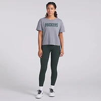 T-shirt boxy tri-blend gris chiné Fanatics pour femme des Packers de Green Bay Swing Pass