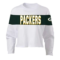 T-shirt Fanatics Jordan Love Ash Green Bay Packers pour femmes, grande taille, nom et numéro