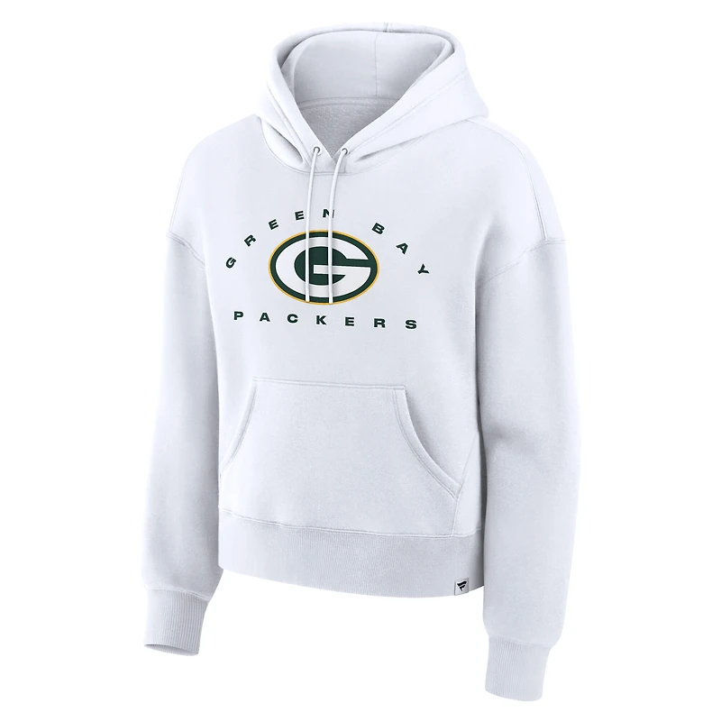 Sweat à capuche blanc Fanatics pour femmes des Packers de Green Bay, receveur éligible