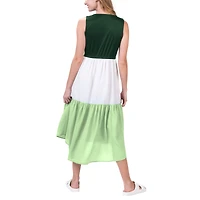 Robe G-III 4Her by Carl Banks pour femmes Vert/Blanc Green Bay Packers 12th Inning Colorblock Dress
