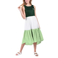 Robe G-III 4Her by Carl Banks pour femmes Vert/Blanc Green Bay Packers 12th Inning Colorblock Dress
