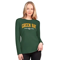 T-shirt à manches longues G-III 4Her pour femme par Carl Banks, vert, des Green Bay Packers, « Best Play »