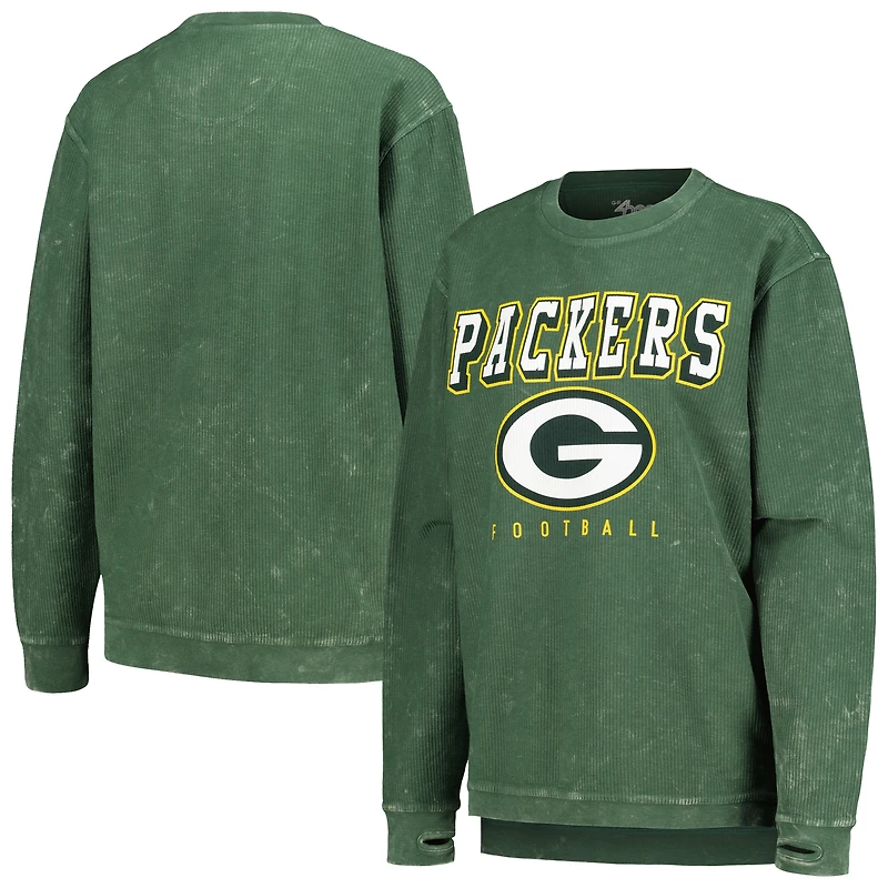 Sweat-shirt G-III 4Her by Carl Banks Vert pour femme Green Bay Packers Comfy Cord Pullover