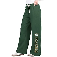 Women's G-III 4Her by Carl Banks Green Bay Packers Field Wide Leg Sweatpants