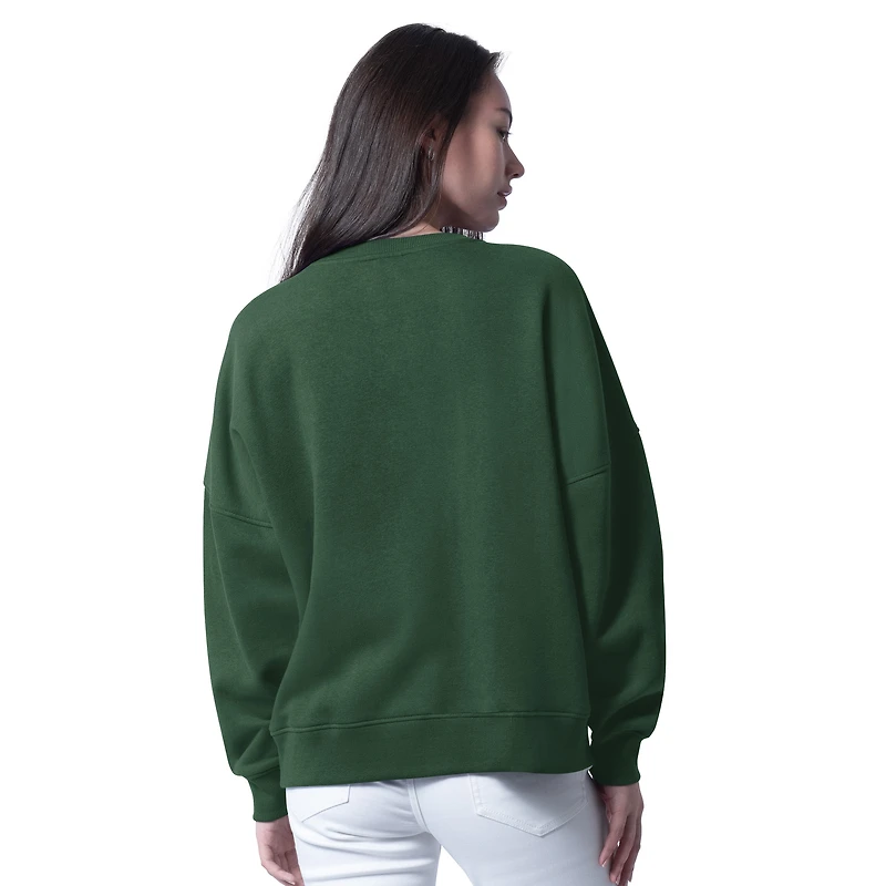 Sweat-shirt surdimensionné G-III 4Her pour femme par Carl Banks, vert, des Green Bay Packers