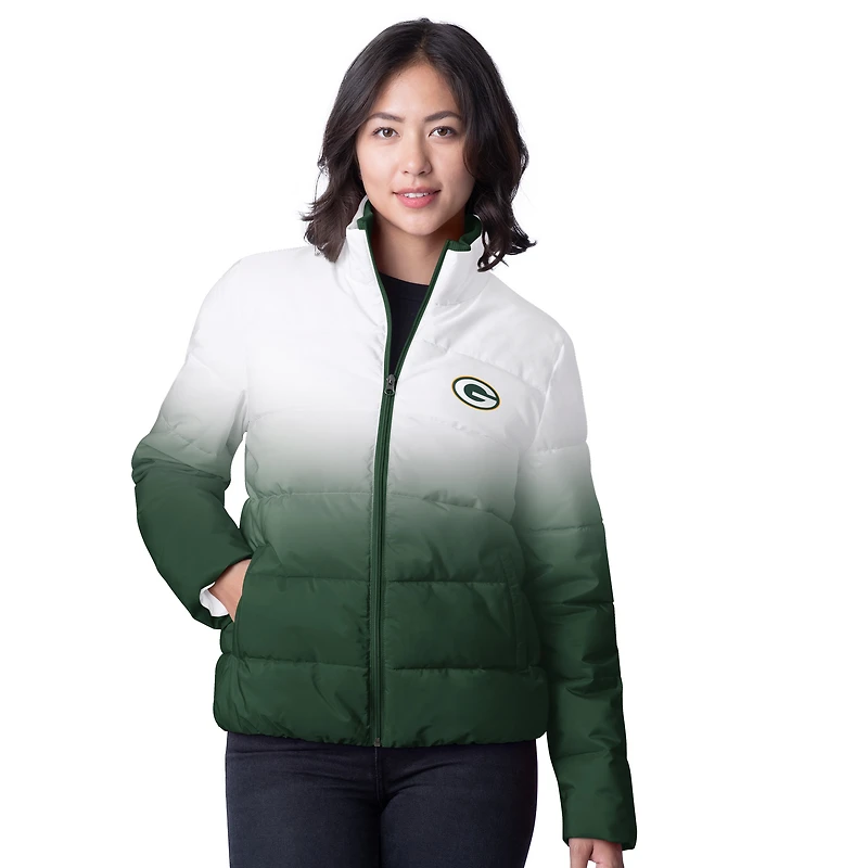 Doudoune zippée intégrale Overtime Ombre pour femme G-III 4Her par Carl Banks Green Bay Packers