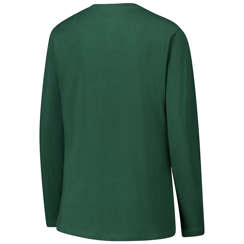 T-shirt à manches longues et col en V pour femme G-III 4Her par Carl Banks Green Bay Packers Post Season