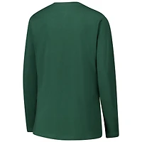 T-shirt à manches longues et col en V pour femme G-III 4Her par Carl Banks Green Bay Packers Post Season