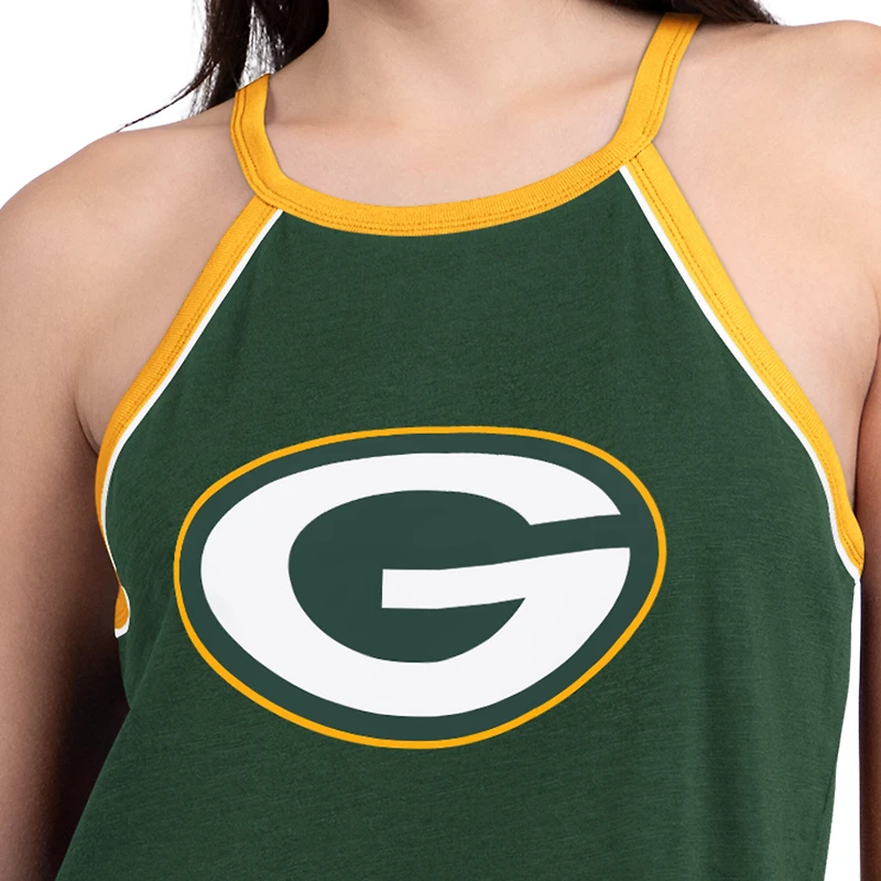 Women's G-III 4Her by Carl Banks Green Bay Packers Redemption Win Slub Tank Top
