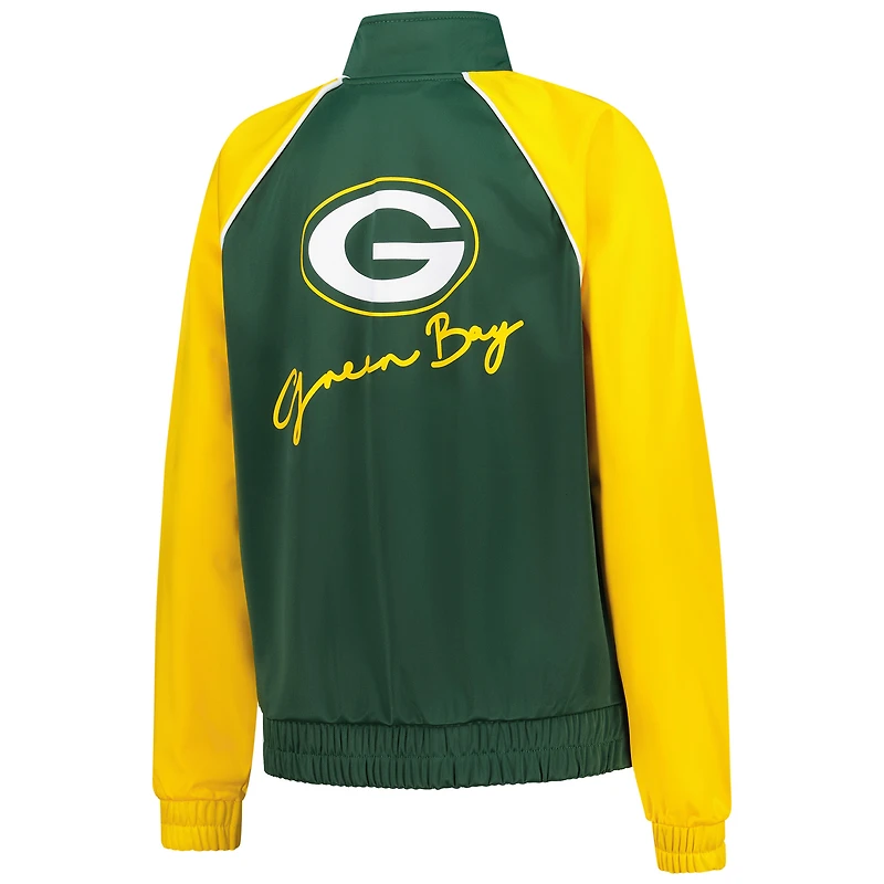 Veste de survêtement zippée G-III 4Her pour femme par Carl Banks Green Bay Packers Replay