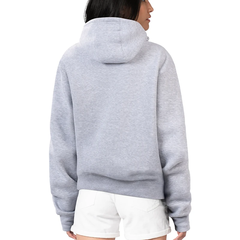 Sweat à capuche en polaire pour femme G-III 4Her par Carl Banks, gris chiné, avec logo de l'équipe des Green Bay Packers.