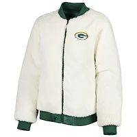 Veste réversible pour femme G-III 4Her by Carl Banks Oatmeal/Green Green Bay Packers Switchback