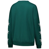 Sweat-shirt oversize à manches étoiles et strass pour femme Gameday Couture Green Bay Packers